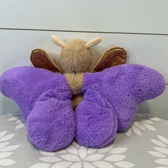 Precious Weighted Purple Butterfly Moth Stuffed Toy. - Picture 4 of 7